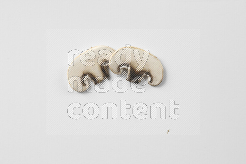 Mushrooms on white background