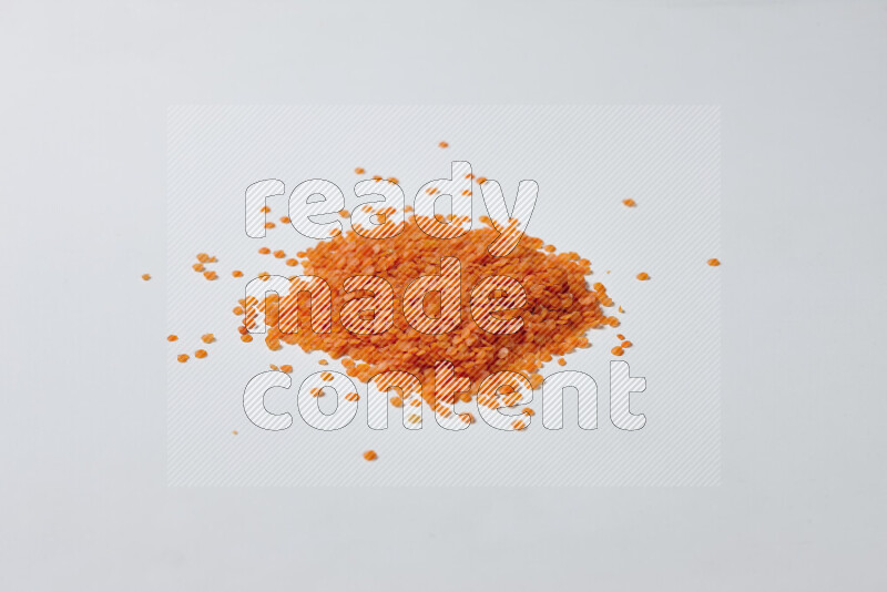 Lentils on white background