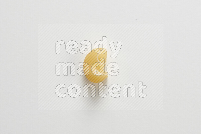 Pipe pasta on white background
