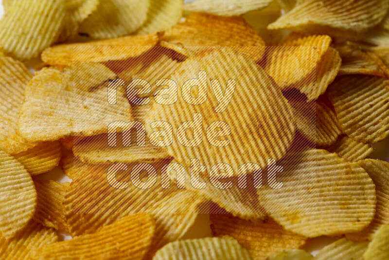 Chips snacks on white background