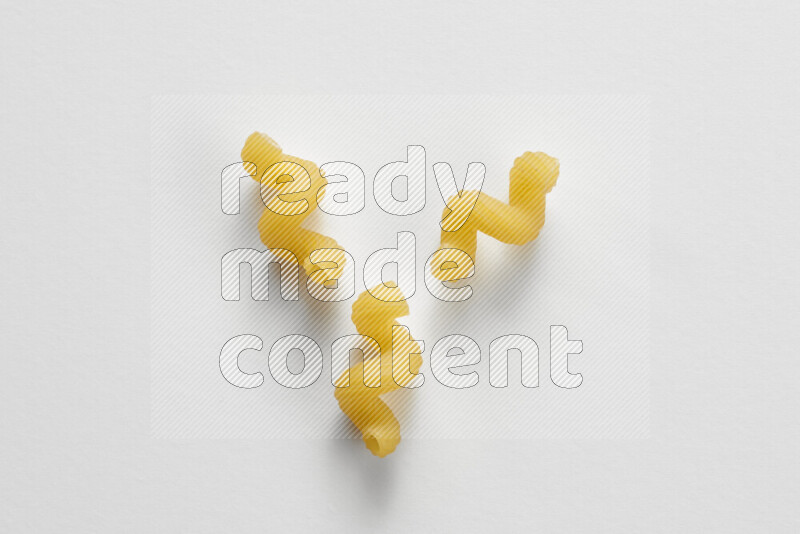 Twist pasta on white background