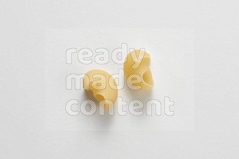 Pipe pasta on white background