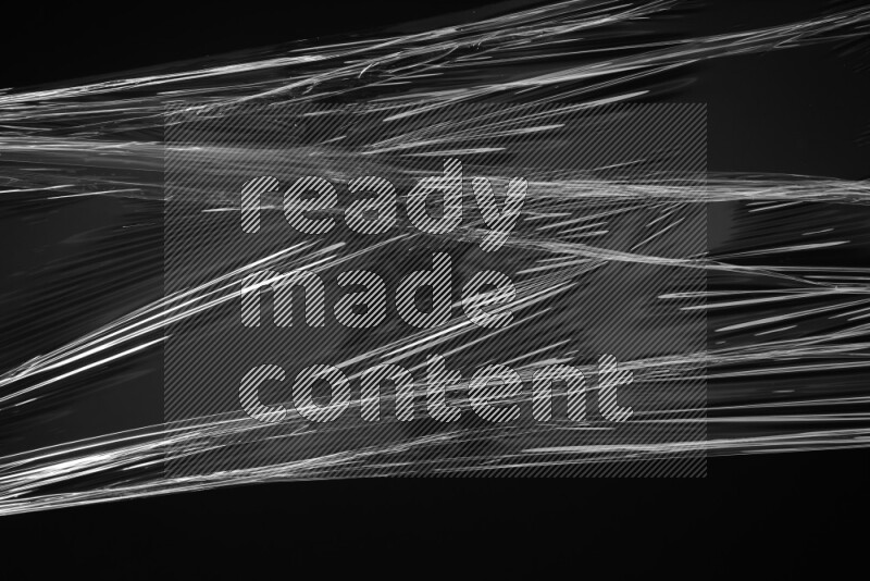 Plastic wrap texture on black background