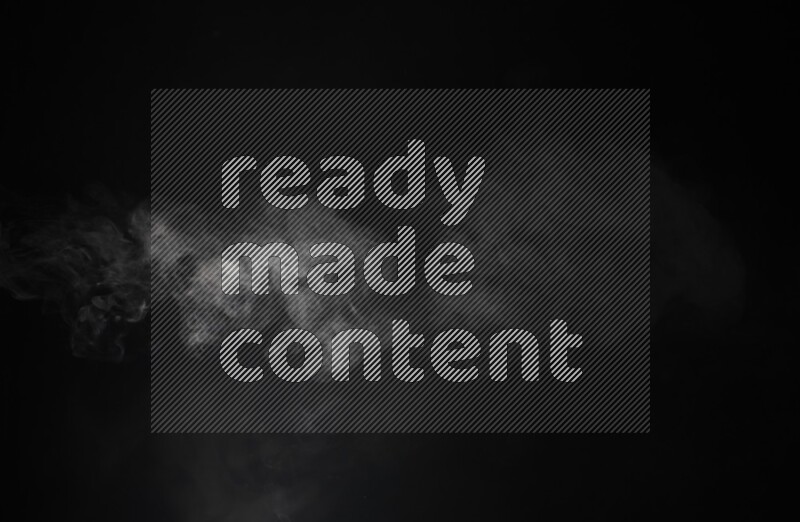 Heavy smoke isolated on black background