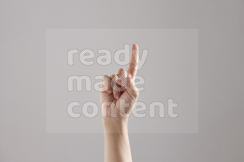 Woman hands gesturing sign language