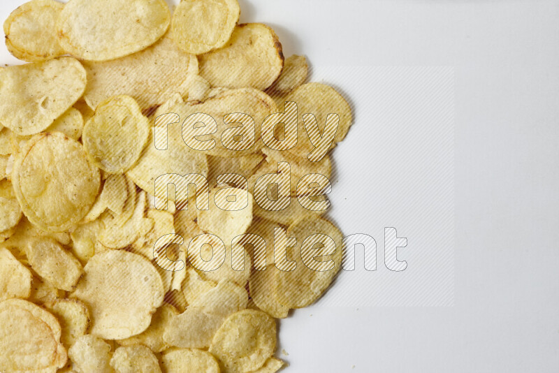Chips snacks on white background