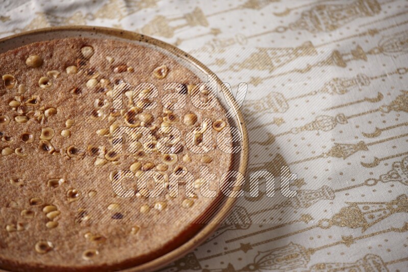 Basbousa in a light setup