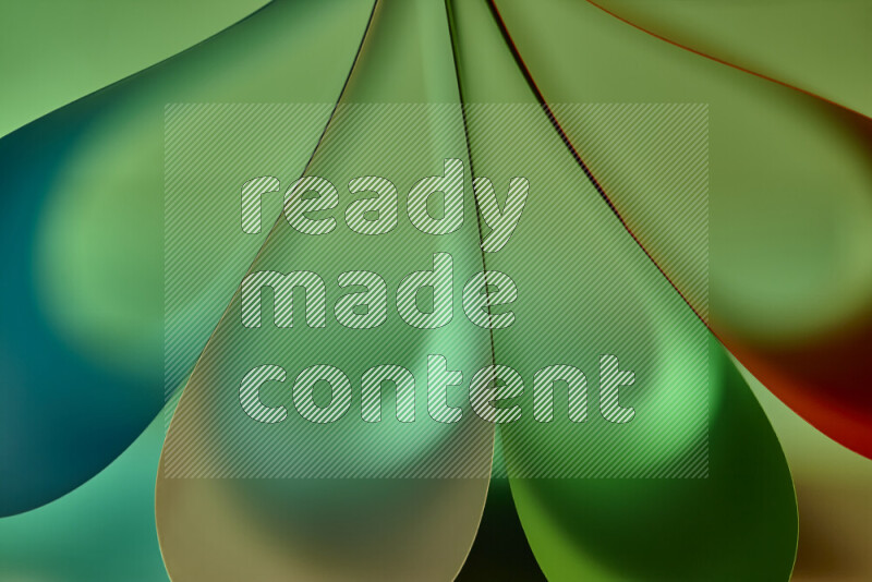 فن تجريدي يعرض منحنيات وتدرجات اللون مكونه بضوء ملون