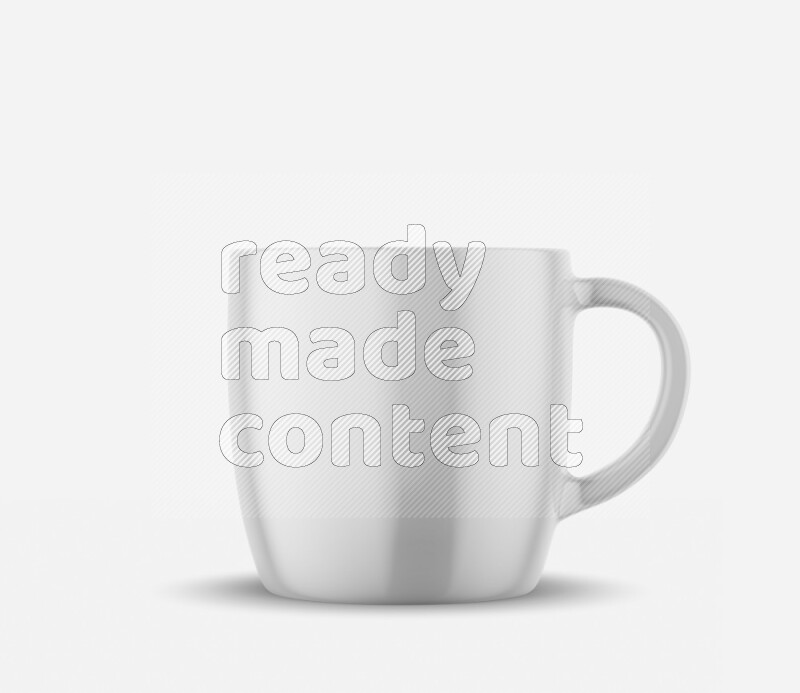 Ceramic glossy mug mockup isolated on white background 3d rendering