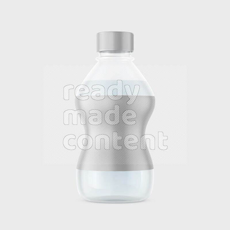 Plastic bottle mockup with a label isolated on white background 3d rendering