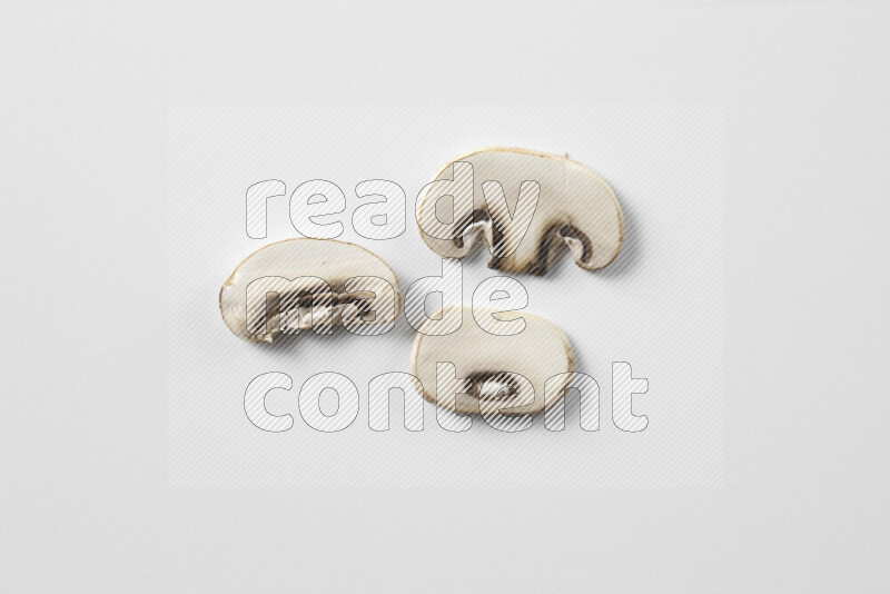 Mushrooms on white background