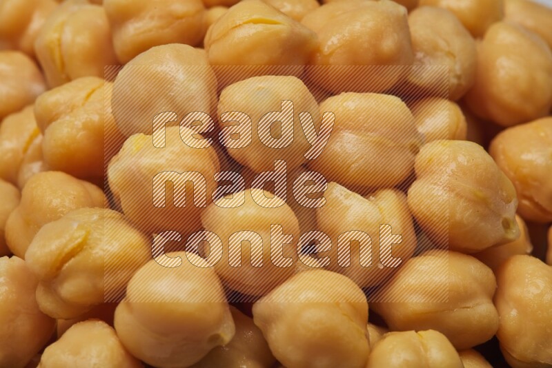 Boiled chickpeas on white background