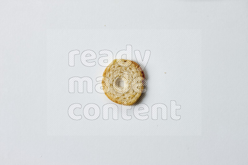 Assorted snacks on white background