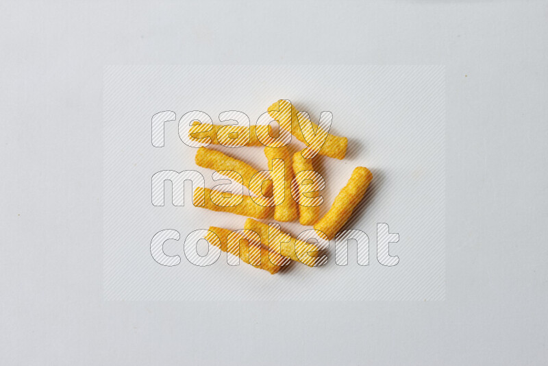 Puffs snacks on white background