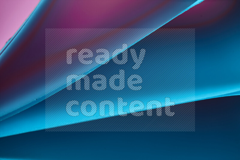 An abstract art piece displaying smooth curves in warm and cold gradients created by colored light