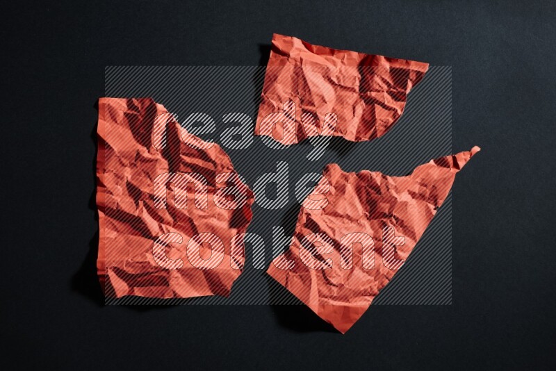 White paper sheet on black background