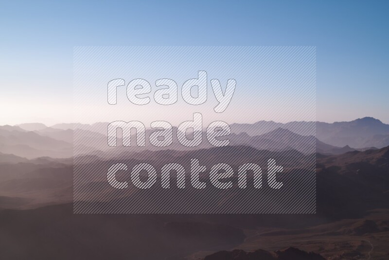 Sunrise view on mountain summit