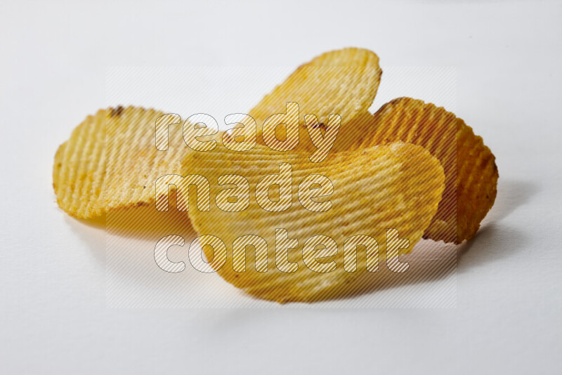 Chips snacks on white background