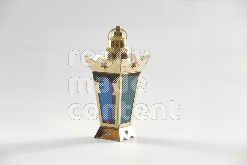 A ramadan lantern placed on white background