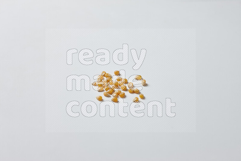 Dry Corn Kernels on white background