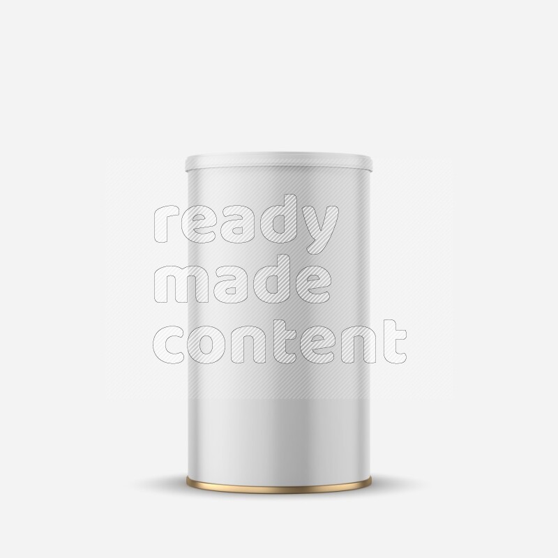 Paper tube mockup with glossy label and plastic cap isolated on white background 3d rendering