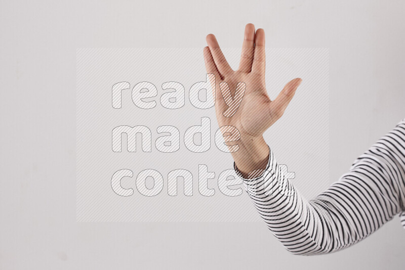 Woman hands gesturing sign language