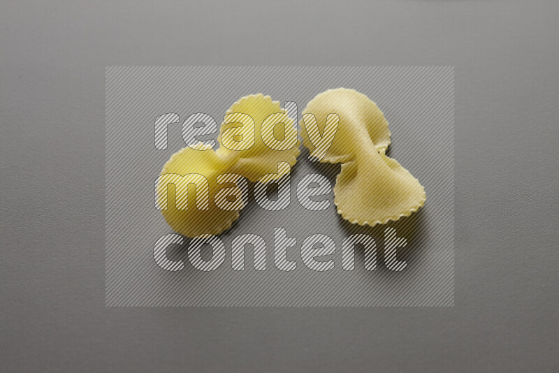 Fiocchi pasta on grey background