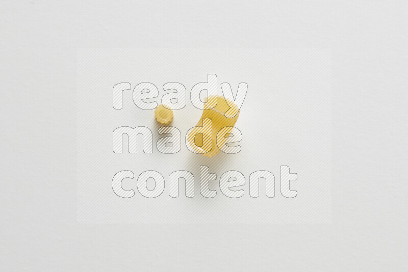 Different pasta types on white background