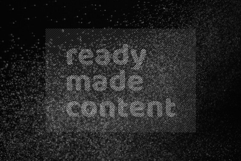 Snow spray on black background