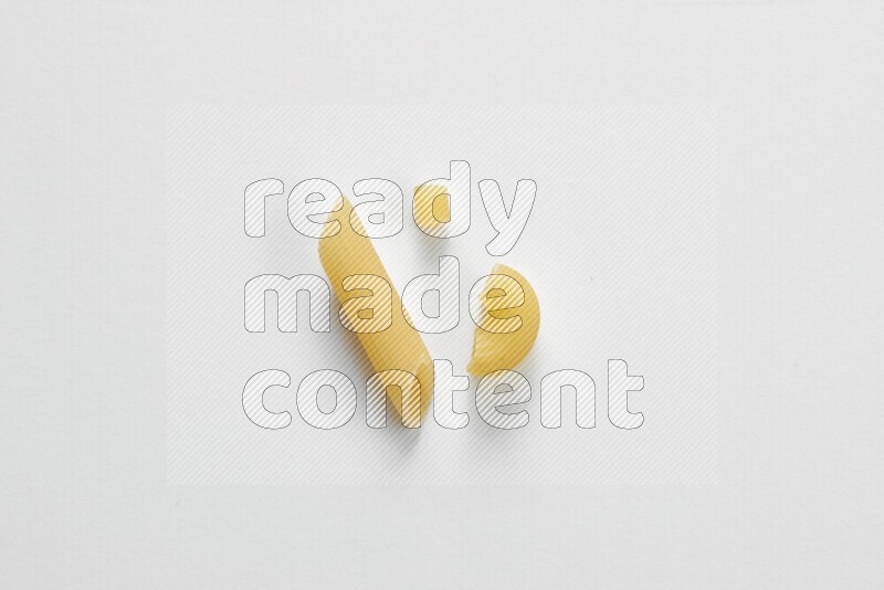 Different pasta types on white background