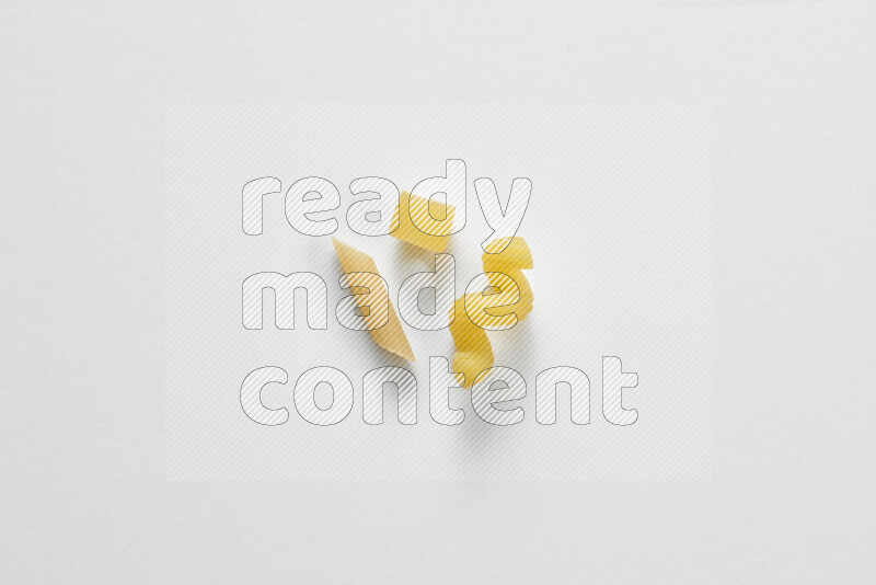 Different pasta types on white background