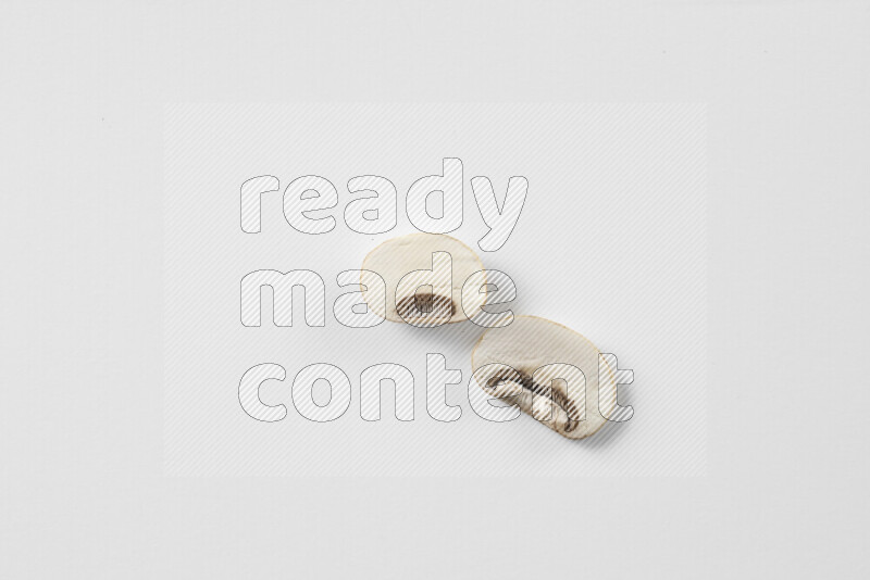 Mushrooms on white background