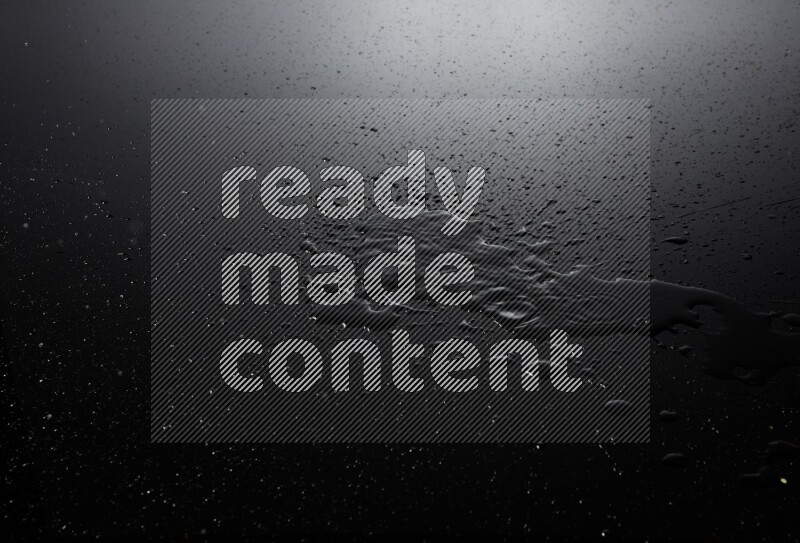 water drops, and droplets on black background