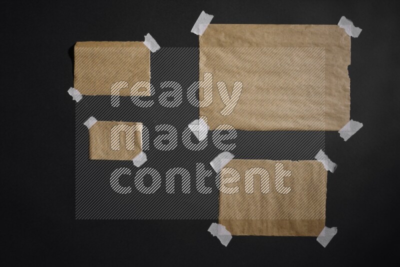 Craft paper on black background