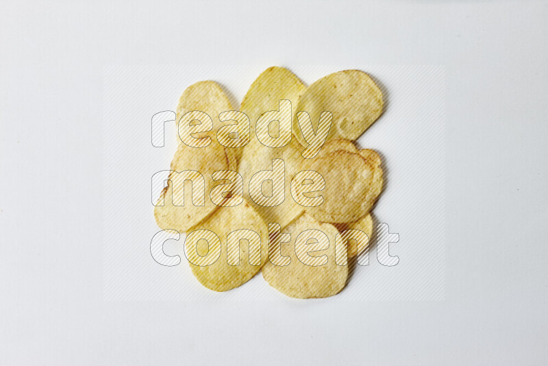Chips snacks on white background