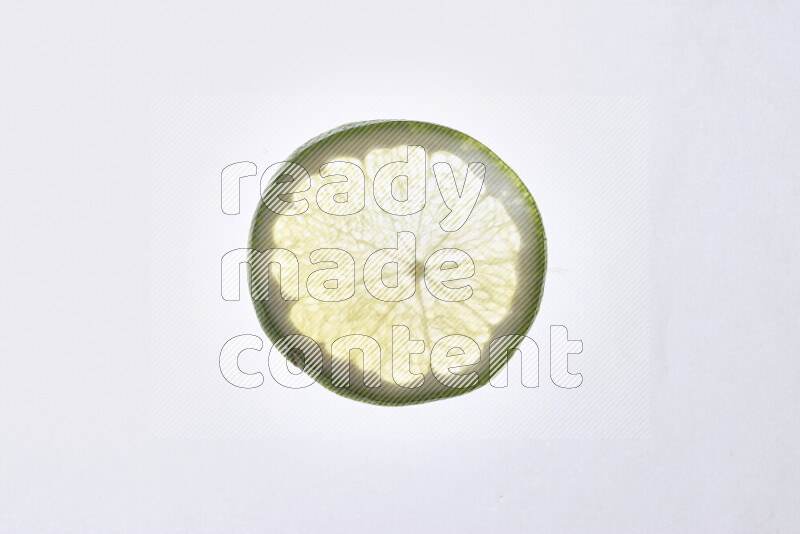 Orange slices on illuminated white background