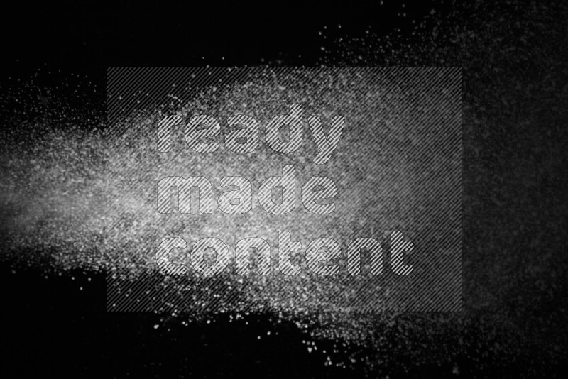 Snow spray on black background