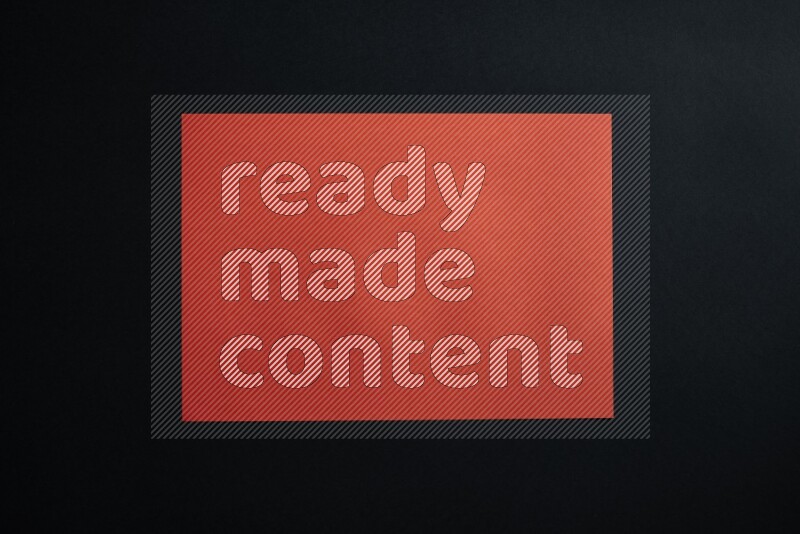 White paper sheet on black background