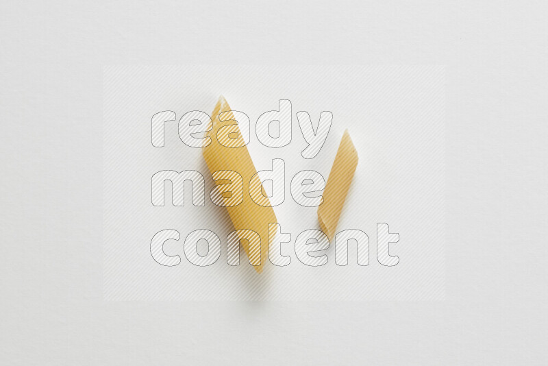 Different pasta types on white background
