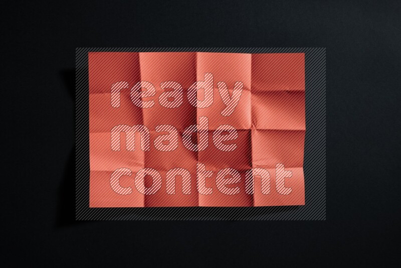 White paper sheet on black background