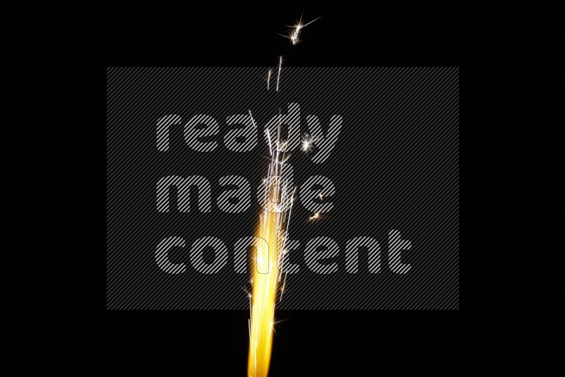 Sparkler candle isolated on black background