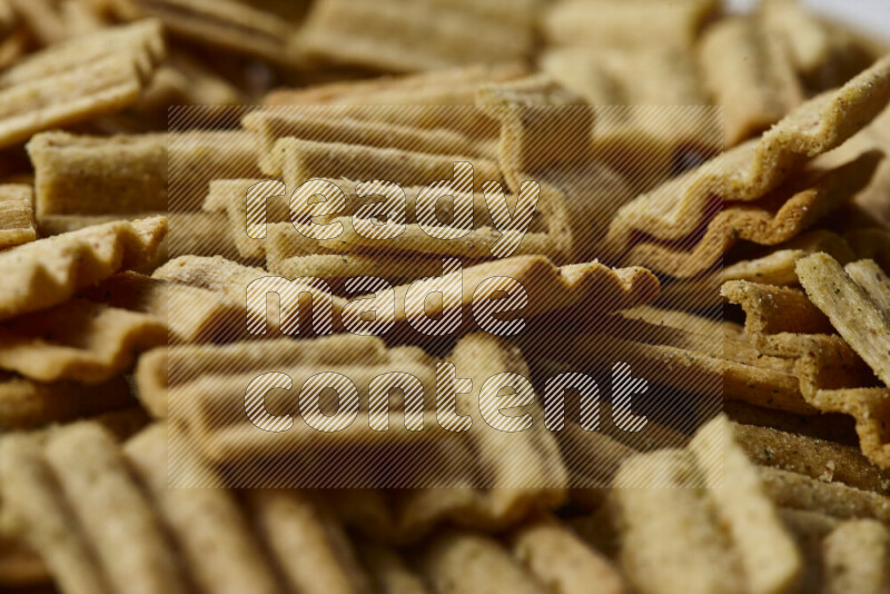 Crackers snacks on white background