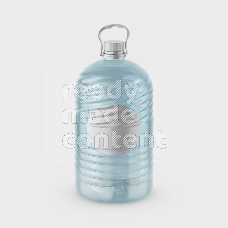 Big plastic water bottle mockup with a label isolated on white background 3d rendering