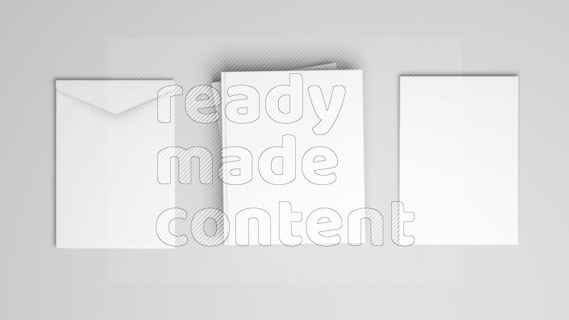 Corporate Stationery Elements, Blank White Textured Brand ID, On White Background
