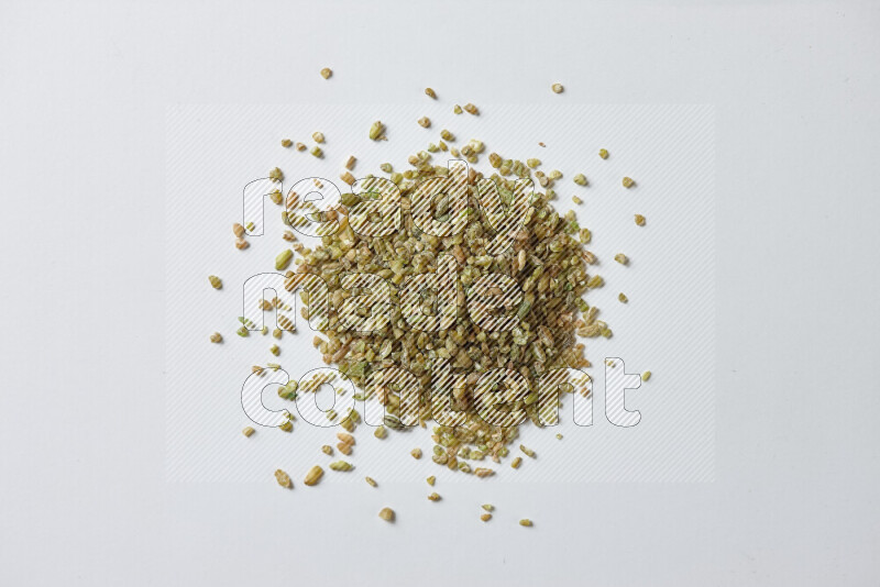 Freekeh on white background