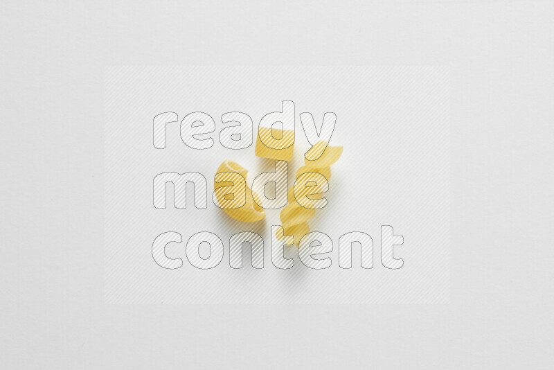 Different pasta types on white background
