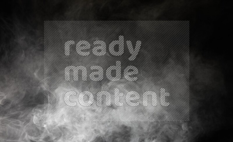 irregular white smoke on black background.