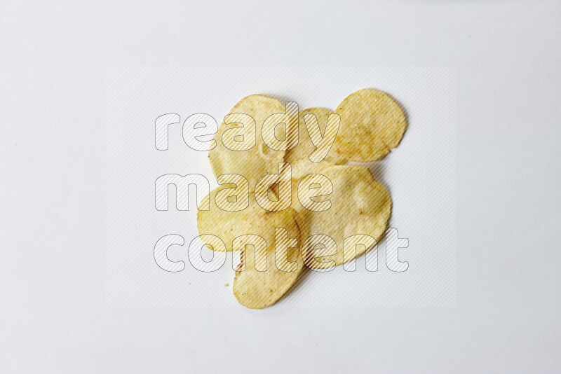 Chips snacks on white background