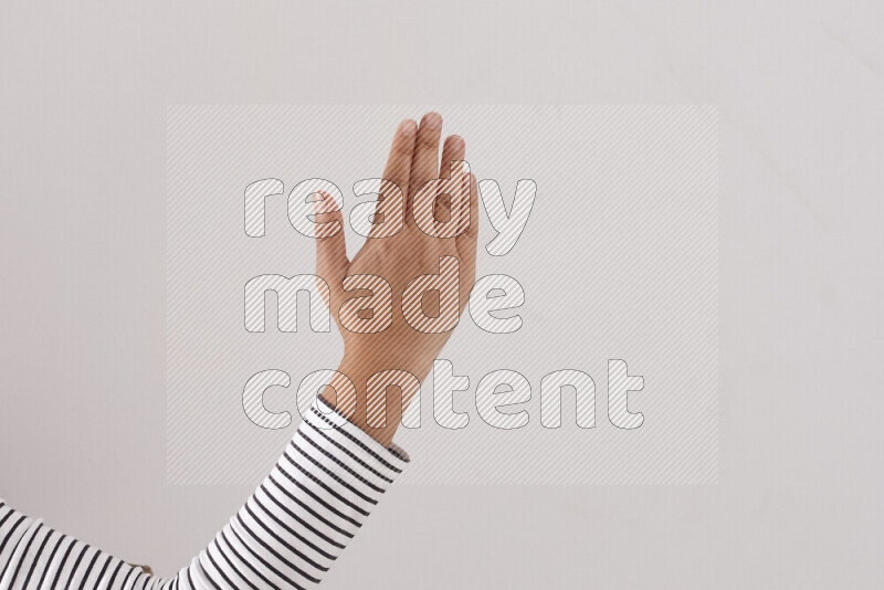 Woman hands gesturing sign language