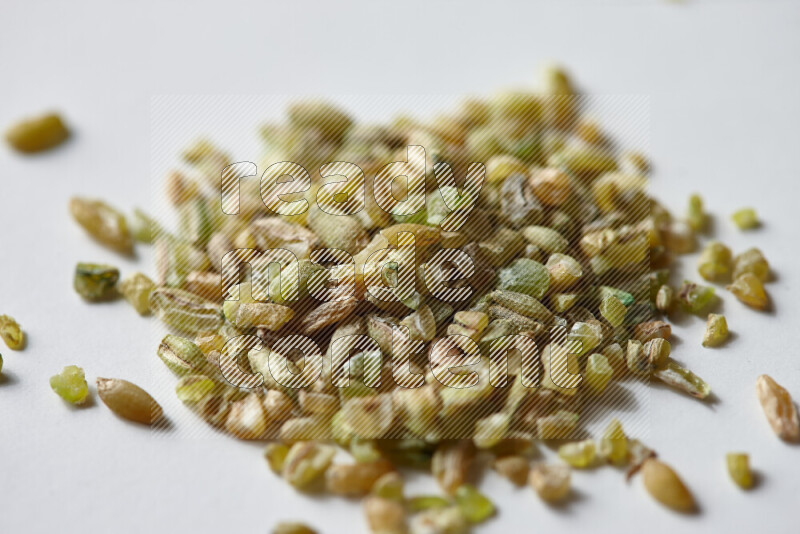 Freekeh on white background